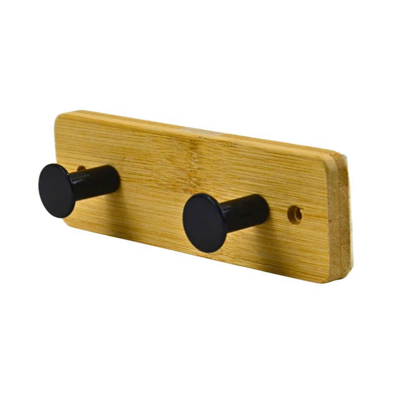 Perchero de pared colgadores Bambú NEGRO