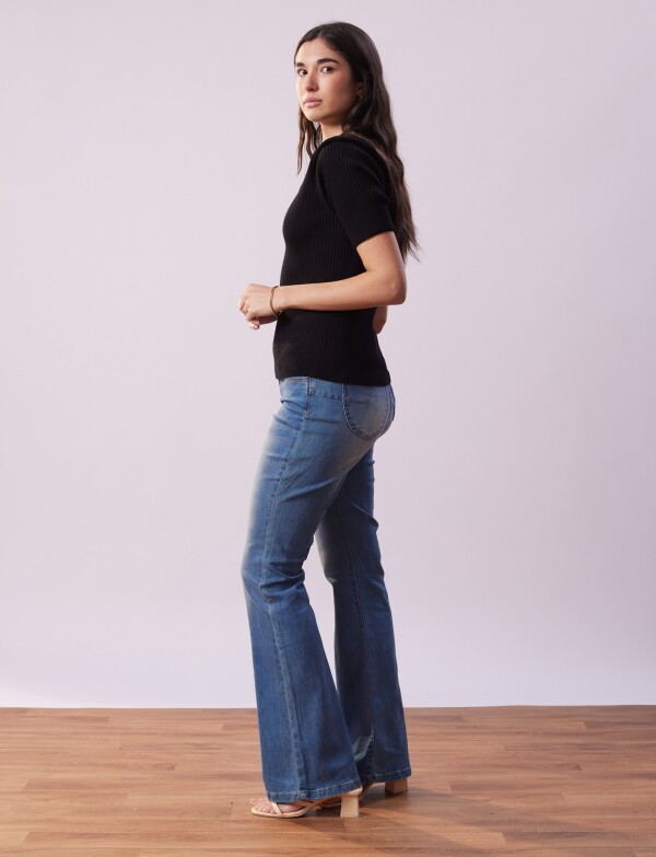 Blusa Ribs Tejida NEGRO