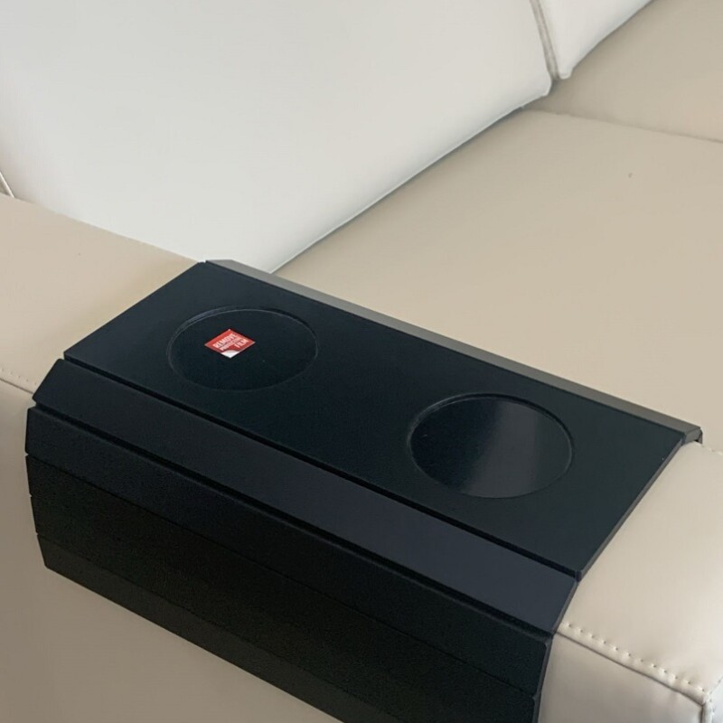 BANDEJA PARA SOFA CON POSAVASOS - NEGRO BANDEJA PARA SOFA CON POSAVASOS - NEGRO