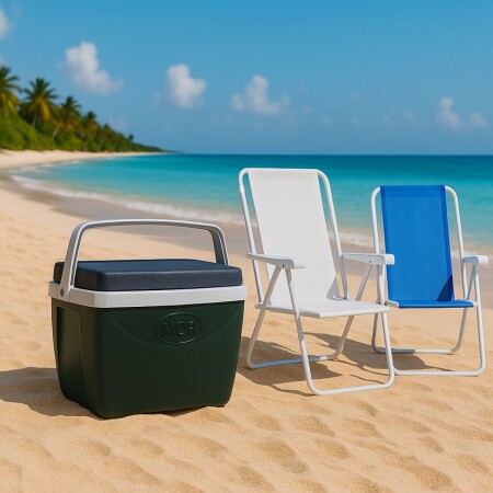 Pack Playa: 2 Sillas + Conservadora 18 L Pack Playa: 2 Sillas + Conservadora 18 L