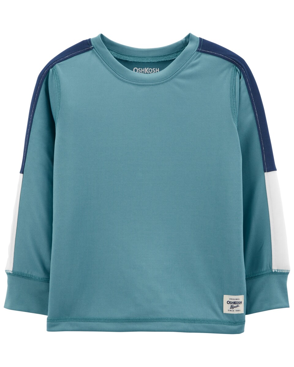 Remera Color Block Manga Larga 