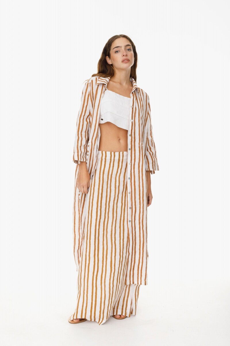 Camisola Felipa - Blanco/Camel 