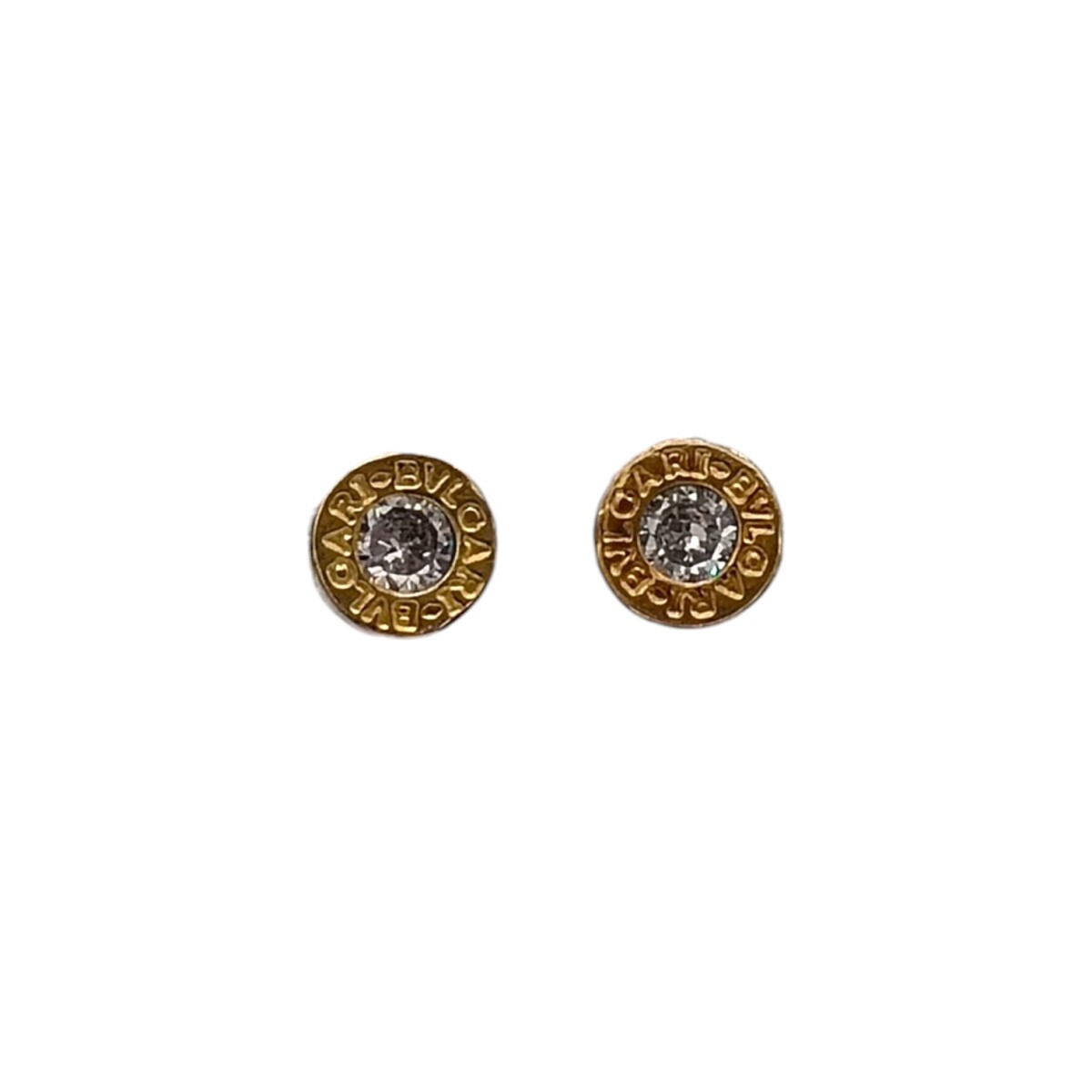Caravanas bulgari - plata 925 con doublé en oro - zirconia - CA8458 - conpiedra 
