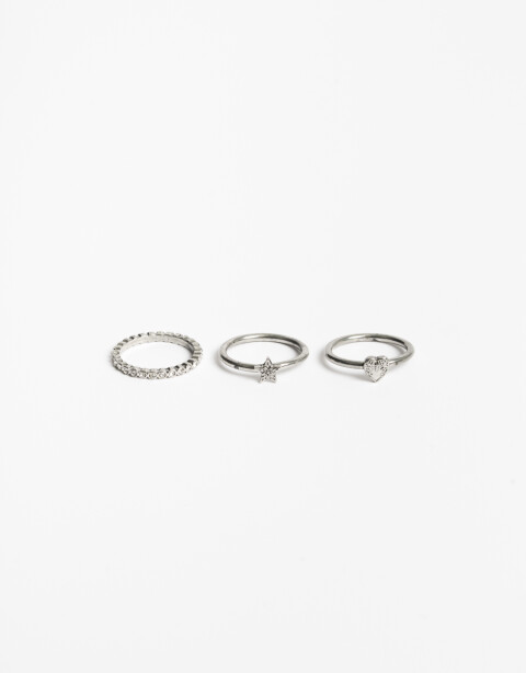 Sets Anillos Folk Set De Anillos Boho - Plateado Antique Silver