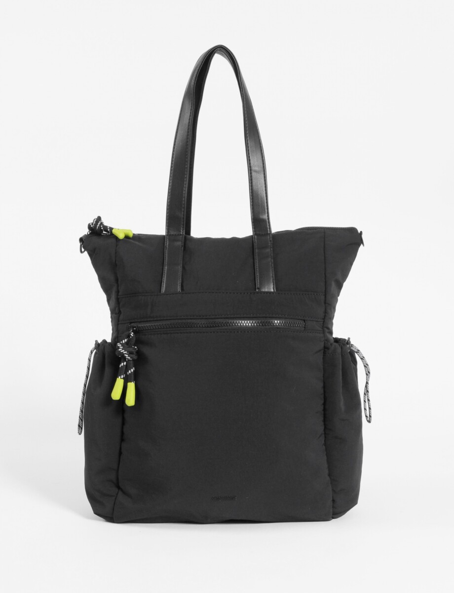 Mochila shopper de tela - negro 