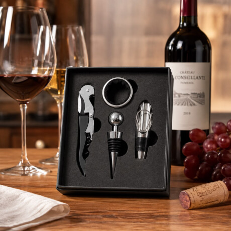 Set de Accesorios para Vino - 4 Piezas Set de Accesorios para Vino - 4 Piezas