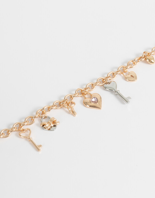 Collares Cortos Con corazón Collar Corto Multidijes Corazón - Combinacion Bicolor
