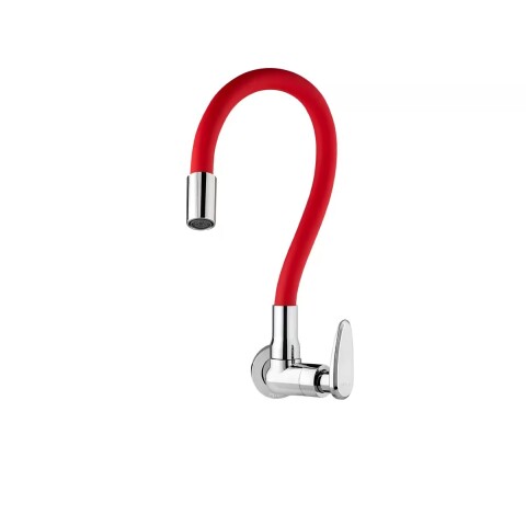 Grifo unitario pared cocina ALLURE MOUVE cromo rojo Grifo Unitario Pared Cocina Allure Mouve Cromo Rojo