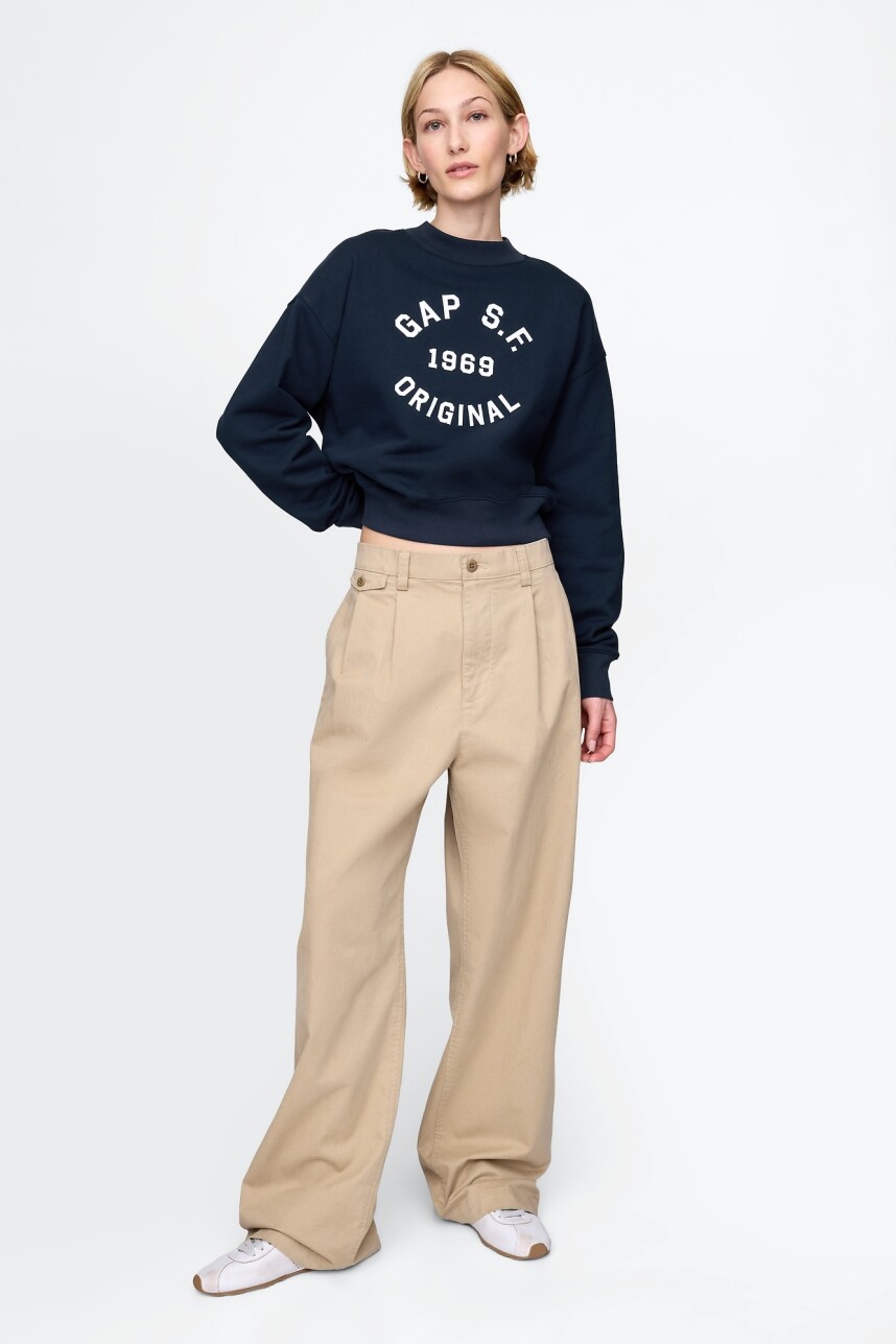 Buzo Deportivo Logo Gap Mujer Tapestry Navy