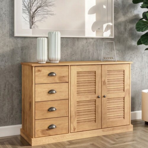 Aparador 2 puertas 4 cajones - Línea Valenciana - Natural Aparador 2 puertas 4 cajones - Línea Valenciana - Natural