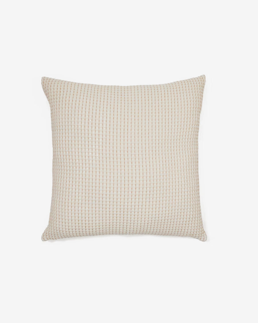 Set Senara de 2 almohadones de algodón beige 45 x 45 cm Set Senara de 2 almohadones de algodón beige 45 x 45 cm