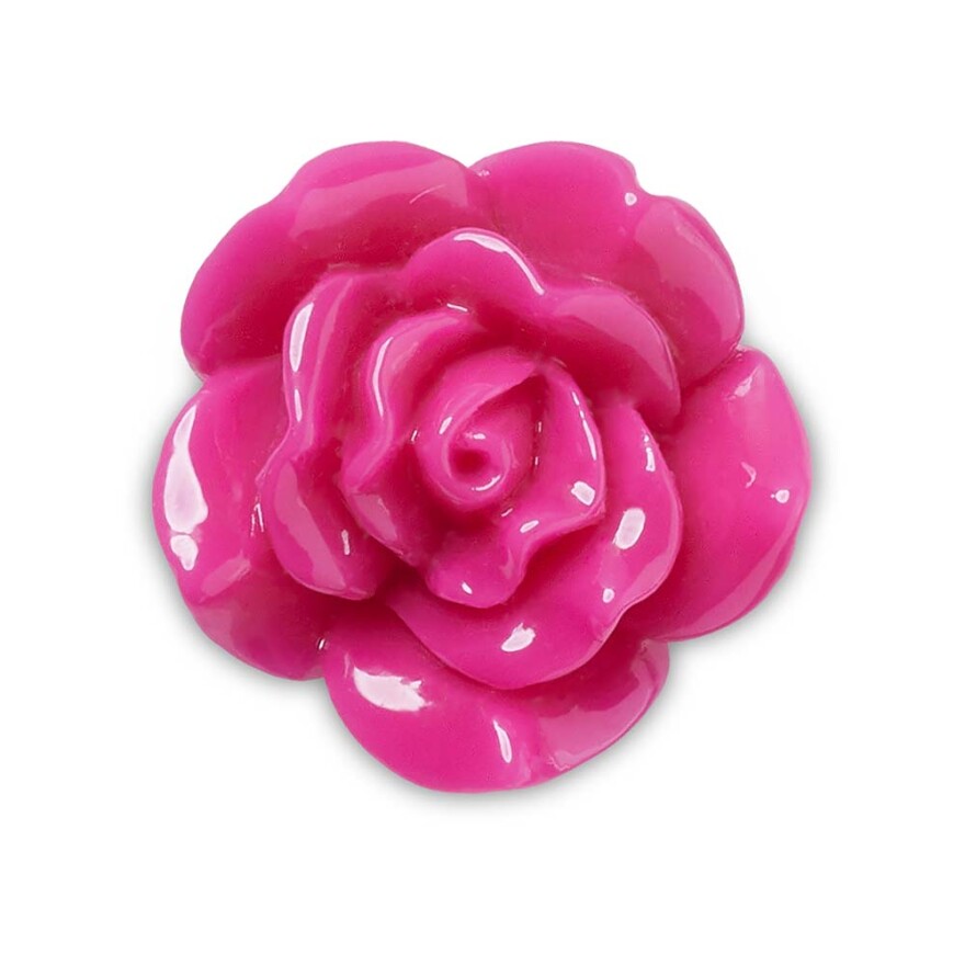 Jibbitz Acrylic Pink Rose Multicolor