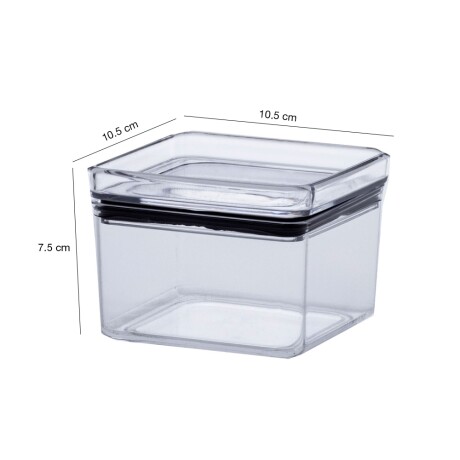 Frasco Pote Hermético Cuadrado y Apilable Lumini 480ml Transparente