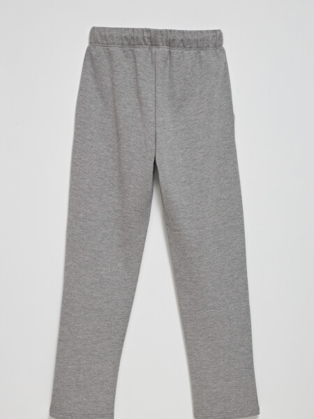 Pantalón deportivo recto Gris Melange