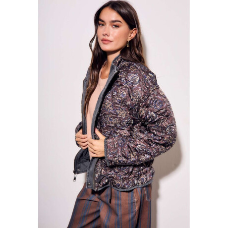 Campera Lavada Reversible Gris