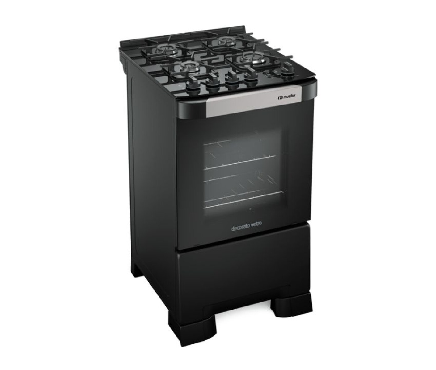 Cocina Mueller 4 hornallas - Cocina Mueller 4 hornallas Negra 