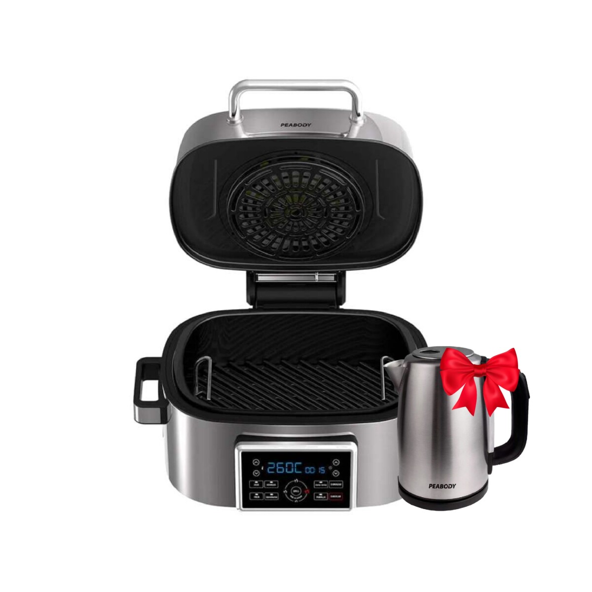 Freidora Air Fry Peabody con grill 6 litros 1660W Panel Digital 