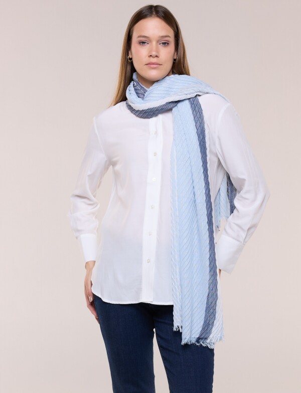 Pashmina Plisada Lurex CELESTE/MULTI
