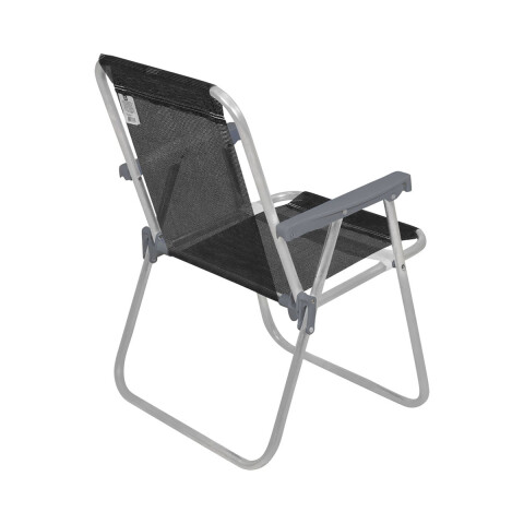 Silla Plegable de Aluminio 1 Posición NEGRO