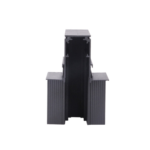 Conector en L vertical p/riel de embutir 100x100mm IX4315