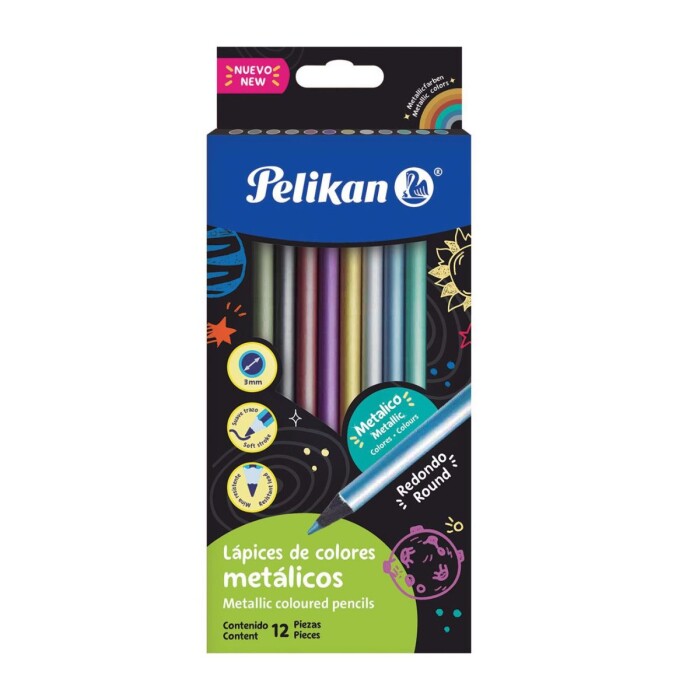 PELIKAN LAPIZ DE COLORES METAL (2,9M) 12 única