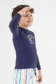Tshirt manga larga blue 2-10a Azul