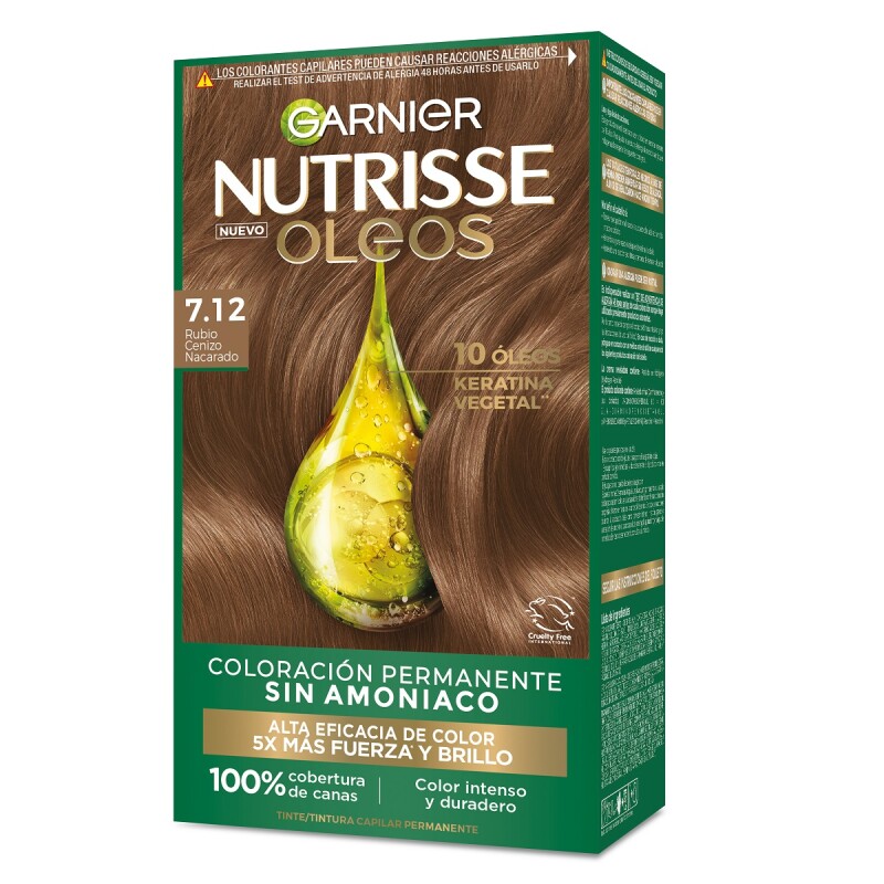 Tinta Garnier Nutrisse Oleos N°7.12 Rubio Cenizo Nacarado Tinta Garnier Nutrisse Oleos N°7.12 Rubio Cenizo Nacarado