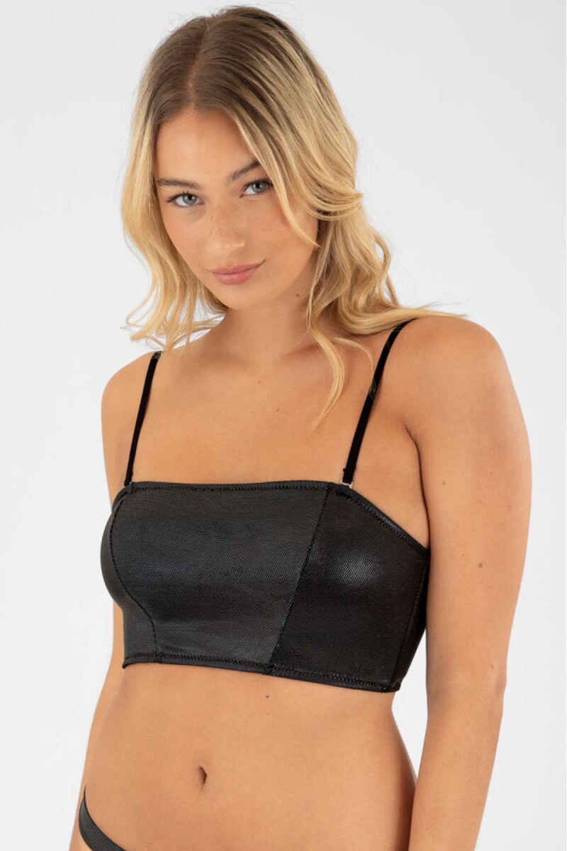 Top strapless glow - Negro 