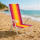 Set x2 Silla reclinable 4 posiciones aluminio NARANJA