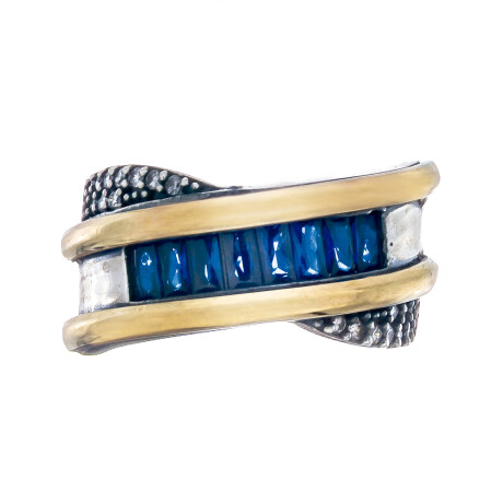 Anillo de plata 925, double y circonias Anillo de plata 925, double y circonias