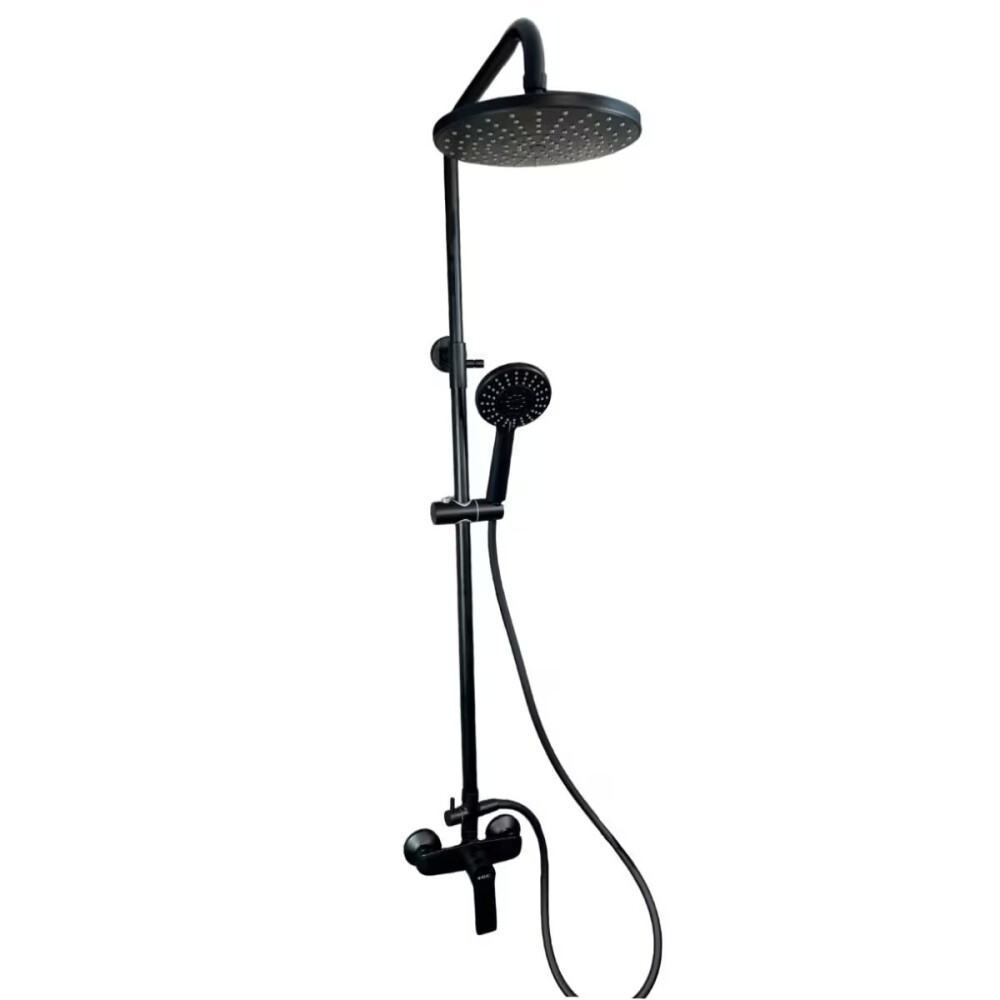 Barral de ducha monocomando Exterior con transferencia Blaster Negro Mate Barral De Ducha Monocomando Exterior Con Transferencia Blaster Negro Mate