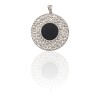 Dije Colgante Circulo-Plata 925-Piedra Onix-CP4580 Conpiedra