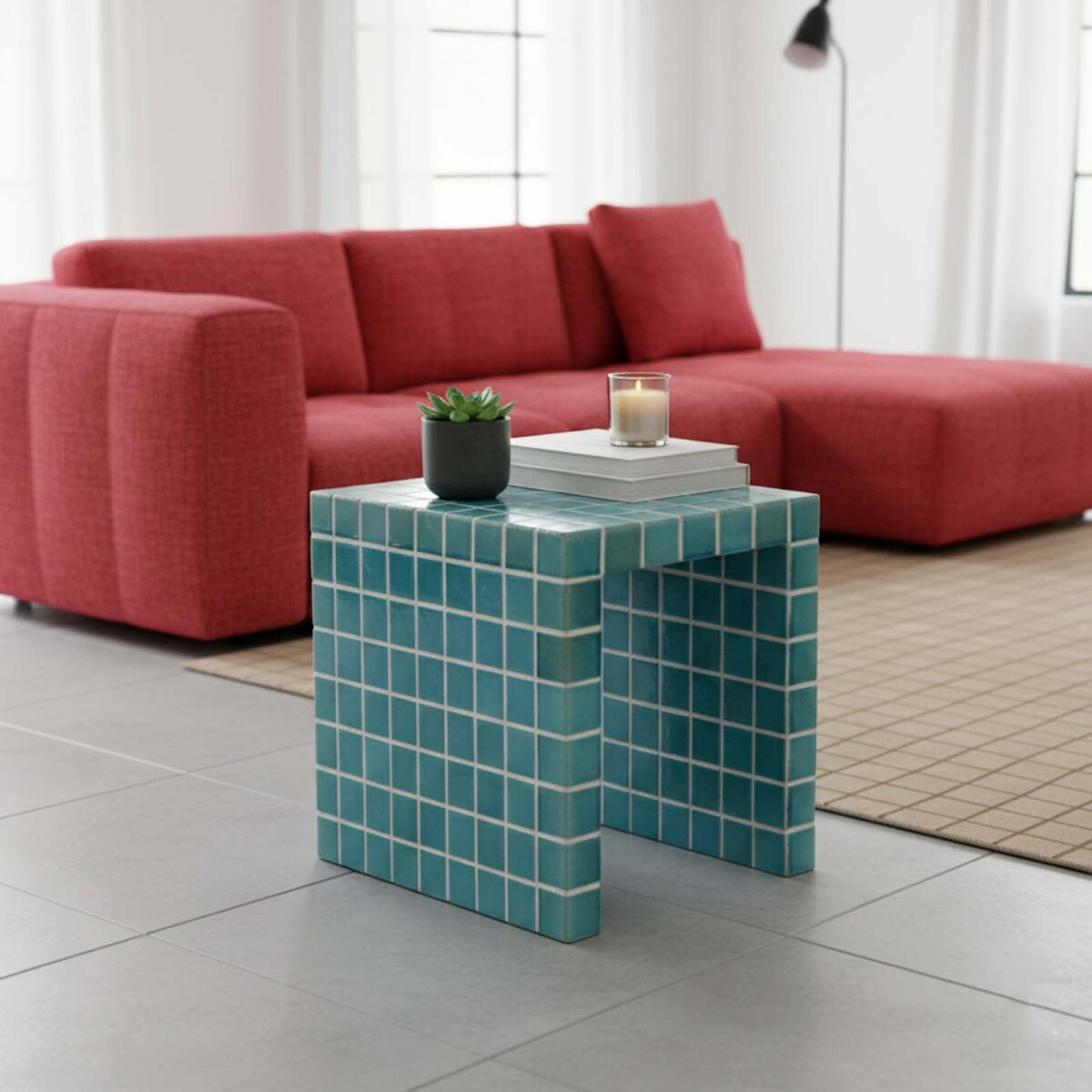 MESA LATERAL - CERAMICA CELESTE ILIOS TURQUESA 