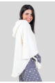 PONCHO CON CAPUCHA NATURAL
