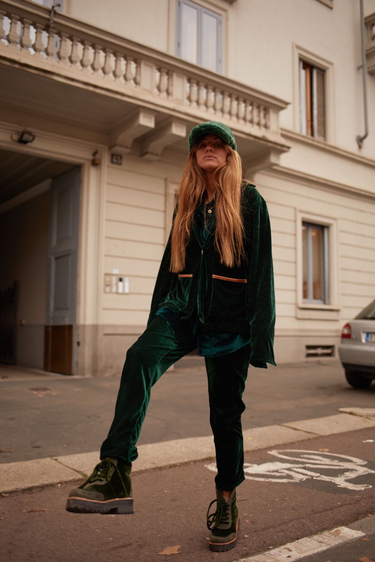 Velvet Suit Pant Verde