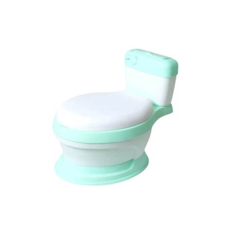 Pelela inodoro infantil con tapa resistente Verde