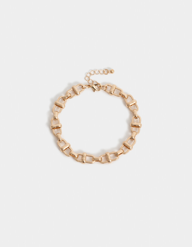 Pulseras Flexibles De metal Pulsera Flexible De Metal Eslabones - Dorado