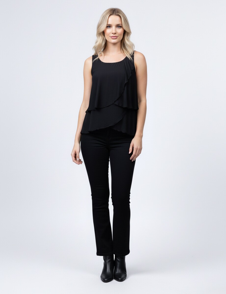 Blusa Tul Capas - Negro 