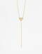 Collares Largos Strass Collar Largo Corazón - Dorado