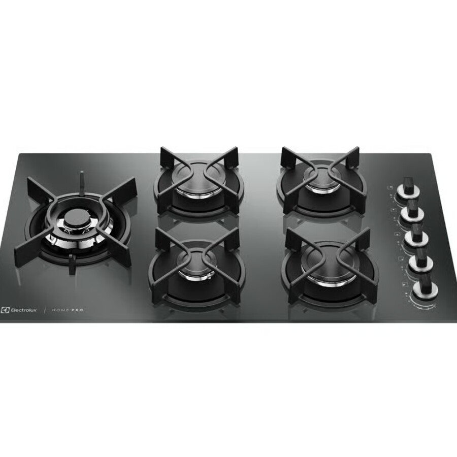 Anafe a Gas 5 Hornallas Vidrio Home Pro Electrolux KE5HP Anafe a Gas 5 Hornallas Vidrio Home Pro Electrolux KE5HP