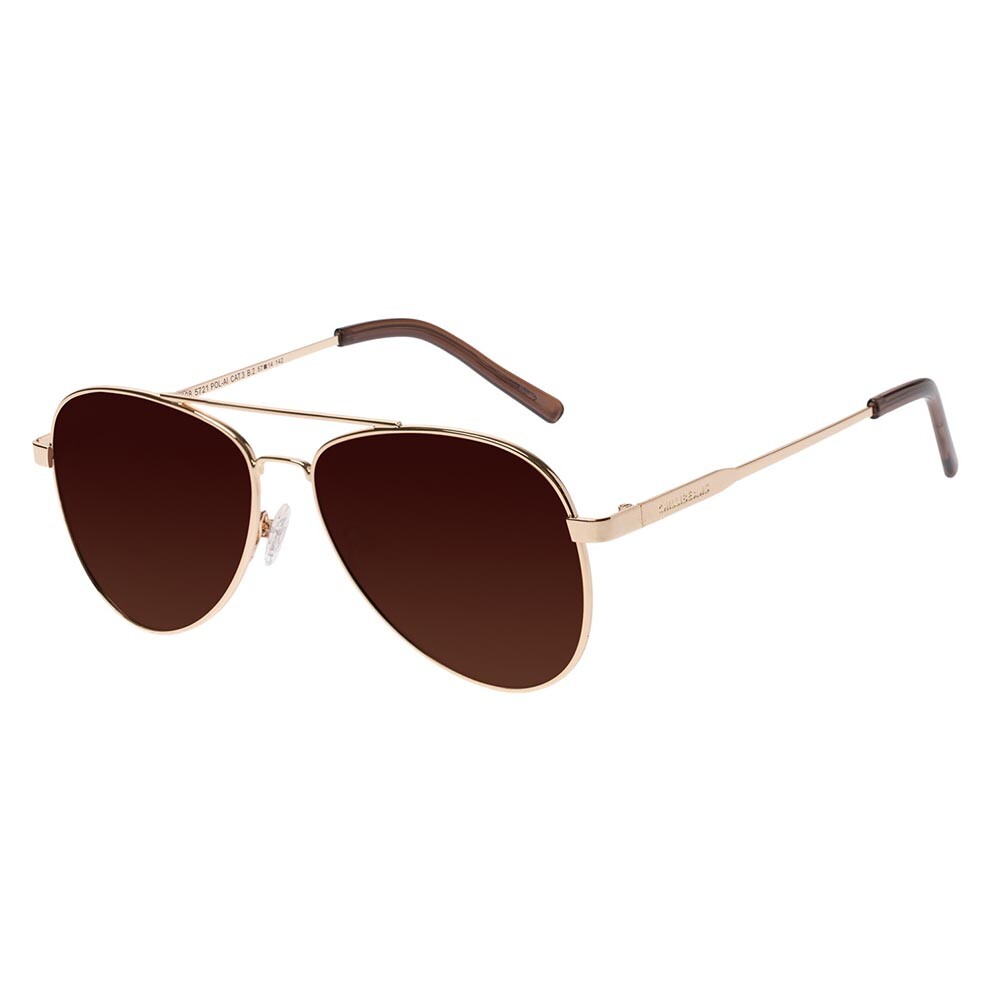 Lentes De Sol Chilli Beans Aviador - Unisex Gradiente Marrón/Dorado