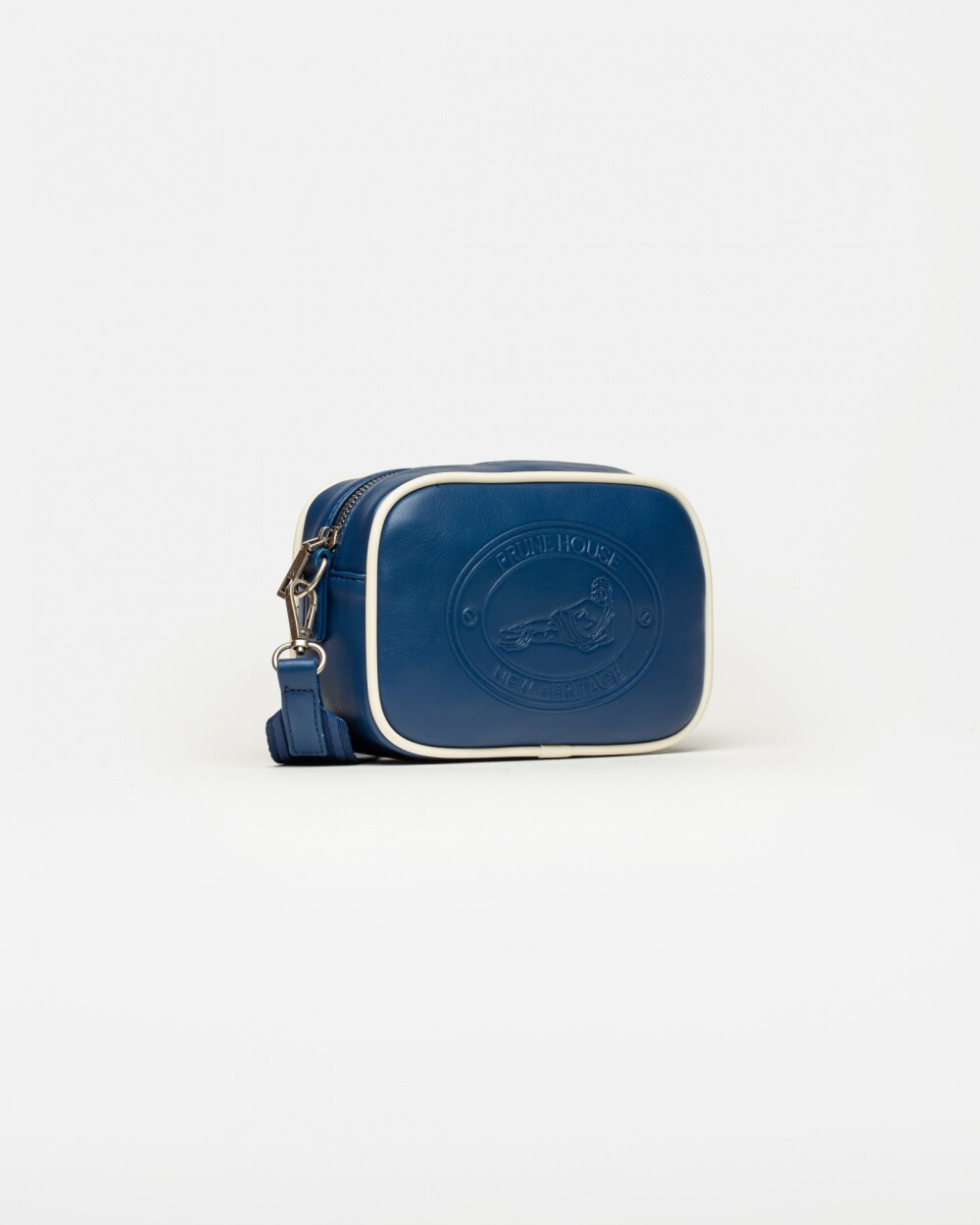 Mini bag Club House en efecto cuero liso Azul