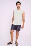 Short de baño estampado Negro