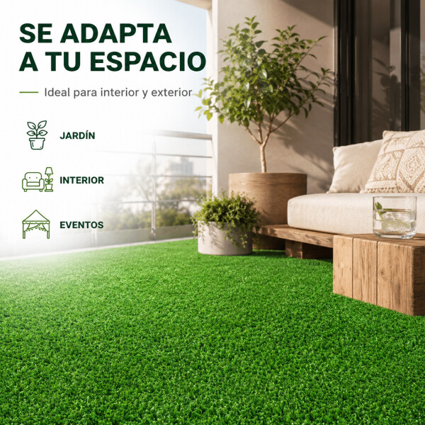 Césped Sintético 100 M2 Pasto Artificial Rollo Decoración Color Verde