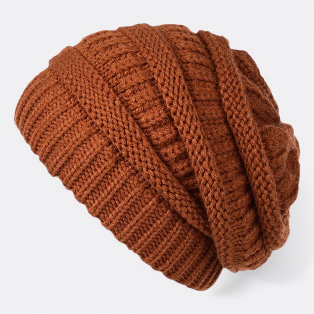Gorro Abrigo Estilo Slouchy - Marrón 
