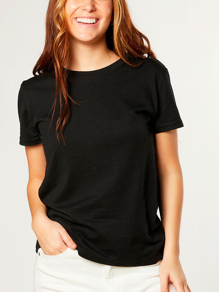 T-SHIRT MAJO RUSTY - Negro 
