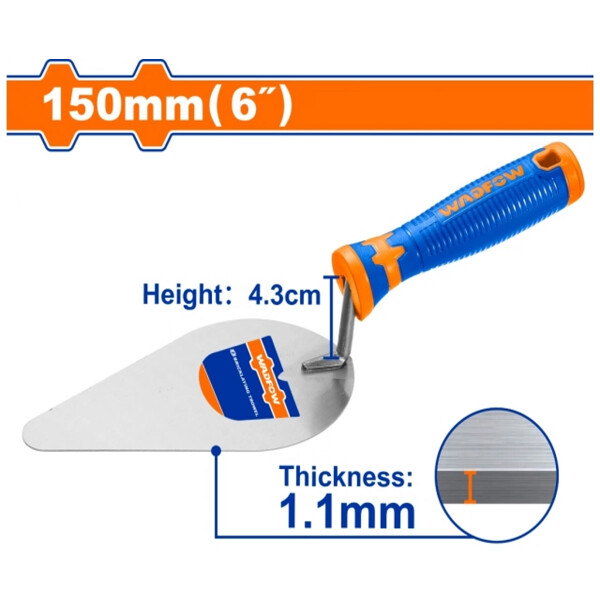 CUCHARA DE ALBAÑIL 6´´ 150MM WADFOW WBT8306 CUCHARA DE ALBAÑIL 6´´ 150MM WADFOW WBT8306