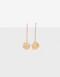 Aros Colgantes Largos Metal Aros Colgantes Esfera - Dorado