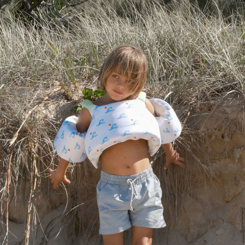 Chaleco Salvavidas con Alitas Blue Wave 3 a 6 años Sunnylife Chaleco Salvavidas con Alitas Blue Wave 3 a 6 años Sunnylife