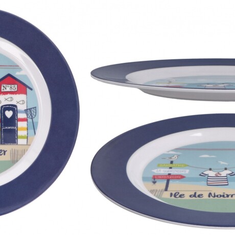 Plato de melamina Linea Noirmoutier 20.5cm Plato de melamina Linea Noirmoutier 20.5cm